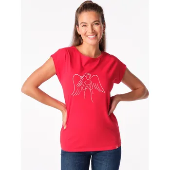 Dámské tričko CityZen - ALTA Dámské tričko červené s potiskem Anděl 42