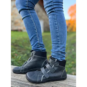 Dívčí obuv DĚTSKÉ CELOROČNÍ NEPROMOKAVÉ BOTY - černá A5322111, FARE BARE Velikost: 37