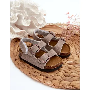 Dívčí obuv Dětské sandálky na korkové platformě se suchým zipem Rorria Barva: Stříbrná, Velikost: 21