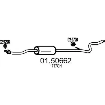 Auto-moto Střední tlumič výfuku MTS 01.50662