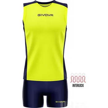 Dámský komplet GIVOVA PIPER, barva 1904 zářivě žlutá - tmavě modrá, velikost S