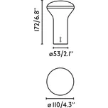 FARO BARCELONA Nabíjecí stolní lampa Buddy LED, bílá/modrá, polykarbonát, Ø 11 cm - Ø základny 5,3 cm bílá, modrá 1 x 3 W LED - Doprava zdarma