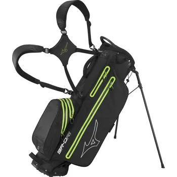 Golfový bag Mizuno BR-DRI stand bag, černo/zelený