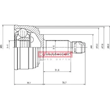 Poloosa kola Sada kloubů, hnací hřídel, , 44305SE0912, 44305SE0913, 44305SE0920, 44305SE0921, 44305SE0922, 44305SE0923, 44305SE0924, 44305SE0925, 44305SE0G10, 44305SE0G11, 44305SE0G12, KAMOKA, 6422