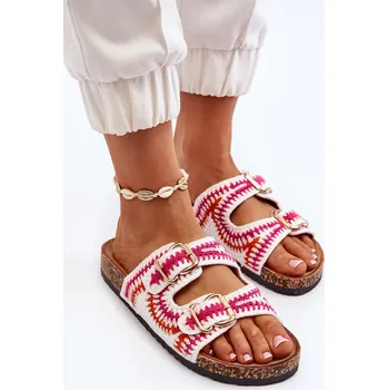 Dámské pantofle Semišové Nazouváky Na Korkové Podrážce Jennifer Barva: Bílá, Velikost: 37