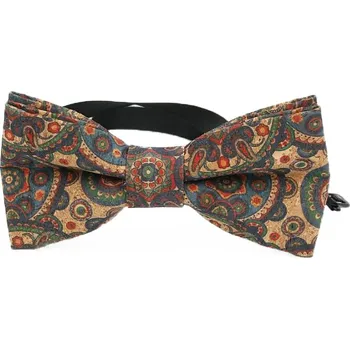 Motýlek Dřevěný korkový motýlek - Barevné mandaly