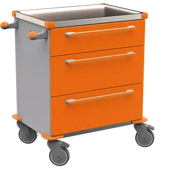 Servírovací stolek MOBI 05 N vozík zdravotnický, plast ABS, oranžová