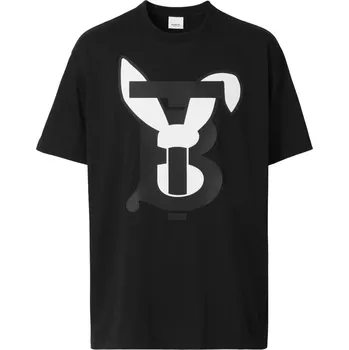 Pánské tričko BURBERRY Rabbit Black tričko XS Černá