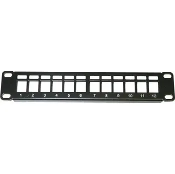 Patch panel 10" modulární patch panel XtendLan 12port, černý