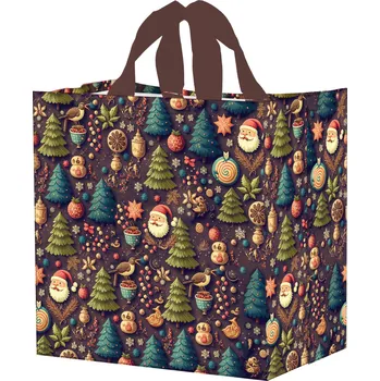 Nákupní taška Taška lamino 24l pernikový LES vánoční