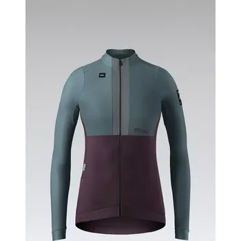 cyklistický dres GOBIK Cyklistický dres s dlouhým rukávem zimní - HYDER BLEND W - modrá/fialová XS