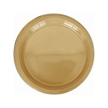 Party nádobí Zlaté talířky 8 ks, 23 cm