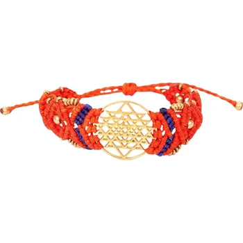 Náramek Macrame náramek šrí yantra různé barvy Barva: Červená