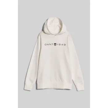 Pánská mikina MIKINA GANT PRINTED GRAPHIC HOODIE EGGSHELL