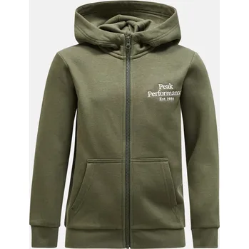 Chlapecká mikina MIKINA PEAK PERFORMANCE JR ORIGINAL ZIP HOOD PINE NEEDLE