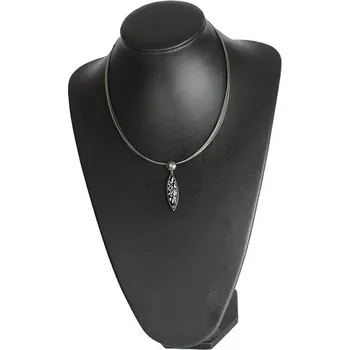 Náramek E.L. 2 Naveta s kamínkem černo bílá