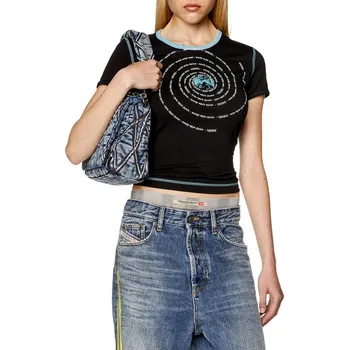 TRIČKO DIESEL T-UNCUTIE-LONG-L3 T-SHIRT BLACK