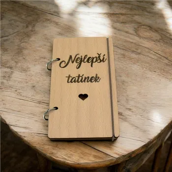Zápisník art-wood.cz Dřevěný zápisník - nejlepší tatínek