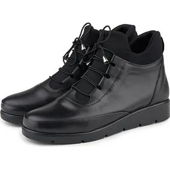 Dámské tenisky Vlnka Dámské kožené kotníkové zateplené tenisky na zip Manon černá velikost obuv dospělí 40