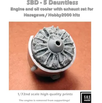 Plastikový model S.B.S model 1/72 SBD-5 Dauntless Engine&Exhaust set (HAS)
