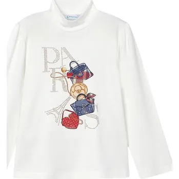 MAYORAL dívčí rolák Paris DR krémová, červená vel. 110 cm