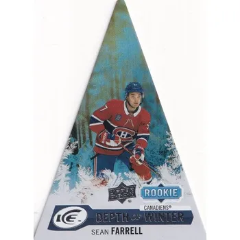 Karetní hra insert RC karta SEAN FARRELL 23-24 UD Ice Depth of Winter Rookie číslo DW-57