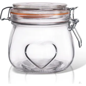 Dóza na potraviny ORION Skleněná dóza Srdce patent 0,5 l