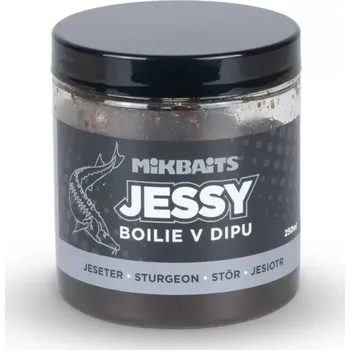 Nástraha Boilie v dipu Mikbaits Jessy 250ml 20mm