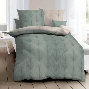 Povlečení Kaeppel | Flanelové povlečení Ikone smaragd 140x200, 70x90