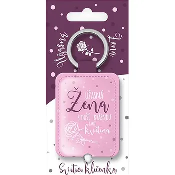 Nekupto Svítící klíčenka Úžasná žena s duší krásnou jako květina NZD