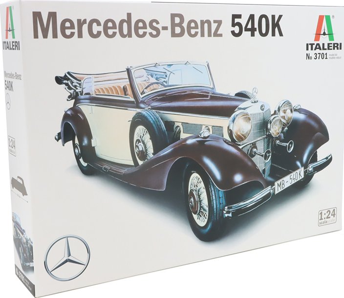Italeri 1/24 – Mercedes Benz 540K – Kit De Maquette à Monter Neuf (Réf 701)