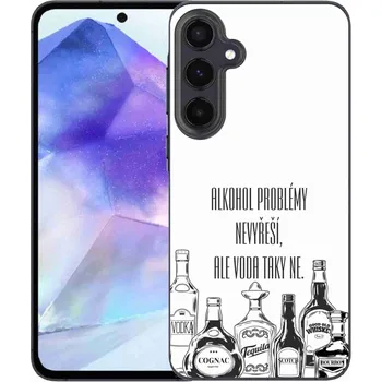 Pouzdro na mobilní telefon Gelový kryt mmCase na Samsung Galaxy A55 5G - vtipný text bílé pozadí