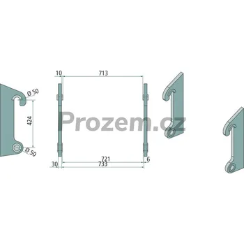 Sada nářadí Sada navařovacích dílů 2 ks, 424/50 mm pro Ahlmann