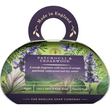 Mýdlo English Soap Company Patchouli & Cedarwood Tuhé mýdlo, 260 g