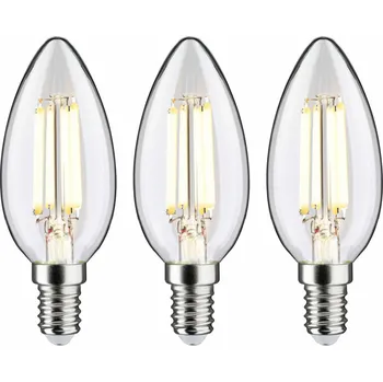 Žárovka PAULMANN Eco-Line Filament 230V LED svíčka E14 3ks-sada 98mm 2,5W 3000K čirá