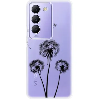 Odolné silikonové pouzdro iSaprio - Three Dandelions - black - Vivo V40 SE 4G/5G