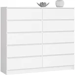 AKORD K140 10 zásuvek matně bílá