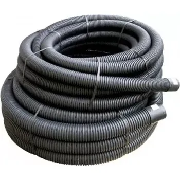 drenážní trubka PE PP flexibilní drenáž DN 50 ČERNÁ - děrovaná 50 metrů Dyka 6021615-1 (Dyka 6021615-1)