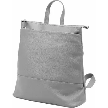 Kožený batoh Luka no. 032, obsah cca. 7 l, šedý, na formát A4