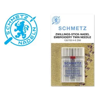 Univerzální dvojjehla SCHMETZ TWIN 130/705 H rozpich 1,6mm, 2x80
