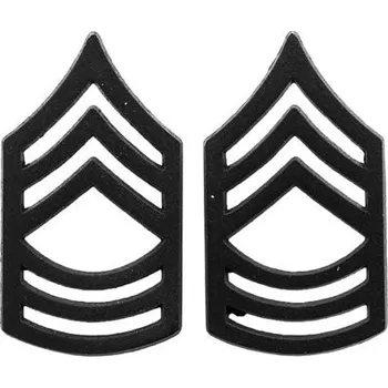 Airsoft Armáda U.S. Odznak hodnosti Army MASTER SERGEANT SUBDUED ČERNÝ