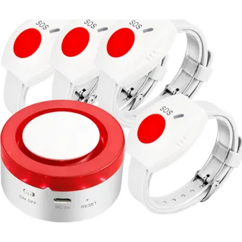 Náramek Tuya Pflegeruf WiFi Multi – chytré řešení pro 4 až 22 pacientů Počet náramků:: 5