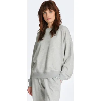 Dámské oblečení MIKINA GANT REL SHIELD C-NECK SWEAT LIGHT GREY MELANGE