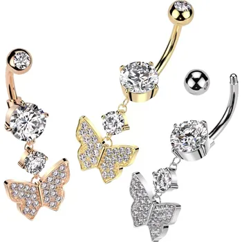Piercing Piercing do pupíku Motýlí křídla