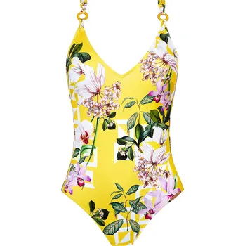 Dámské plavky Plavky jednodílné LISE CHARMEL (ABB6978-15), Barva žlutá, Velikost 75C