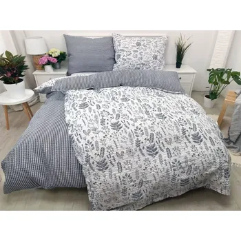 Povlečení LUXUSNÍ prodloužené OBOUSTRANNÉ KREPOVÉ POVLEČENÍ 140x220/70x90 - HERBÁŘ