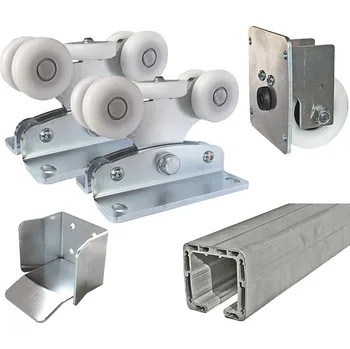 SADA IBFM 2150 AL - Sada mechanických dílů pro hliníkovou samonosnou posuvnou bránu do 6,5m, 450kg, hliníkový profil 6m, kapsa, koncovka