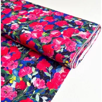 Viskóza LUREX Pink flowers digital print