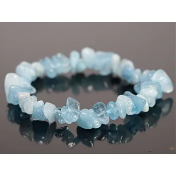 Náramek Magieprirody.cz Náramek Akvamarín tromlovaný #71 - z přírodních kamenů