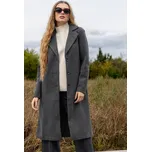 Only dámský flaušový kabát Emma tmavě šedý Velikost: S